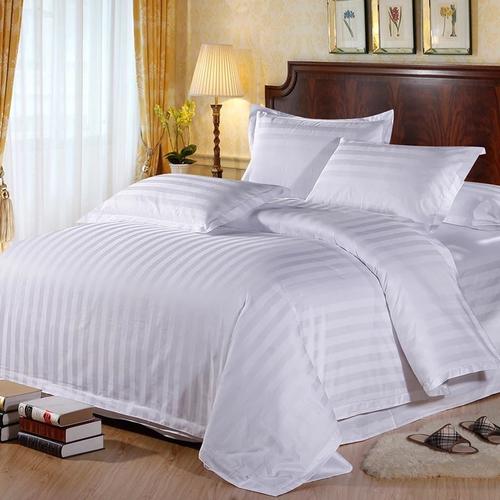 宾馆酒店床上用品白色床单加密加厚床单床罩床笠单件